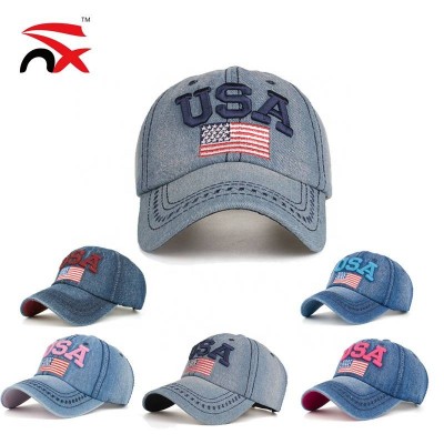 Wholesale High Quality American USA Flag Cap With Embroidery Logo