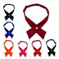 Tie For Men Women Adjustable Criss-cross Bowtie School Uniform Pre Tied Bows For Girls Neck Tie Accessories