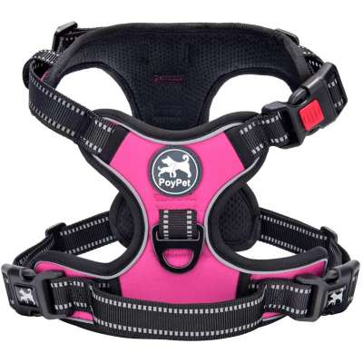 Factory Wholesale Reflective Rainbow No Pull Dog Harness Vest Adjustable Soft Handle for Small to Large Dogs